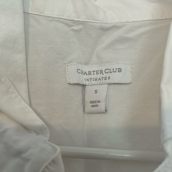 White Short Sleeve Eyelet Button Up - Picture 6 of 7